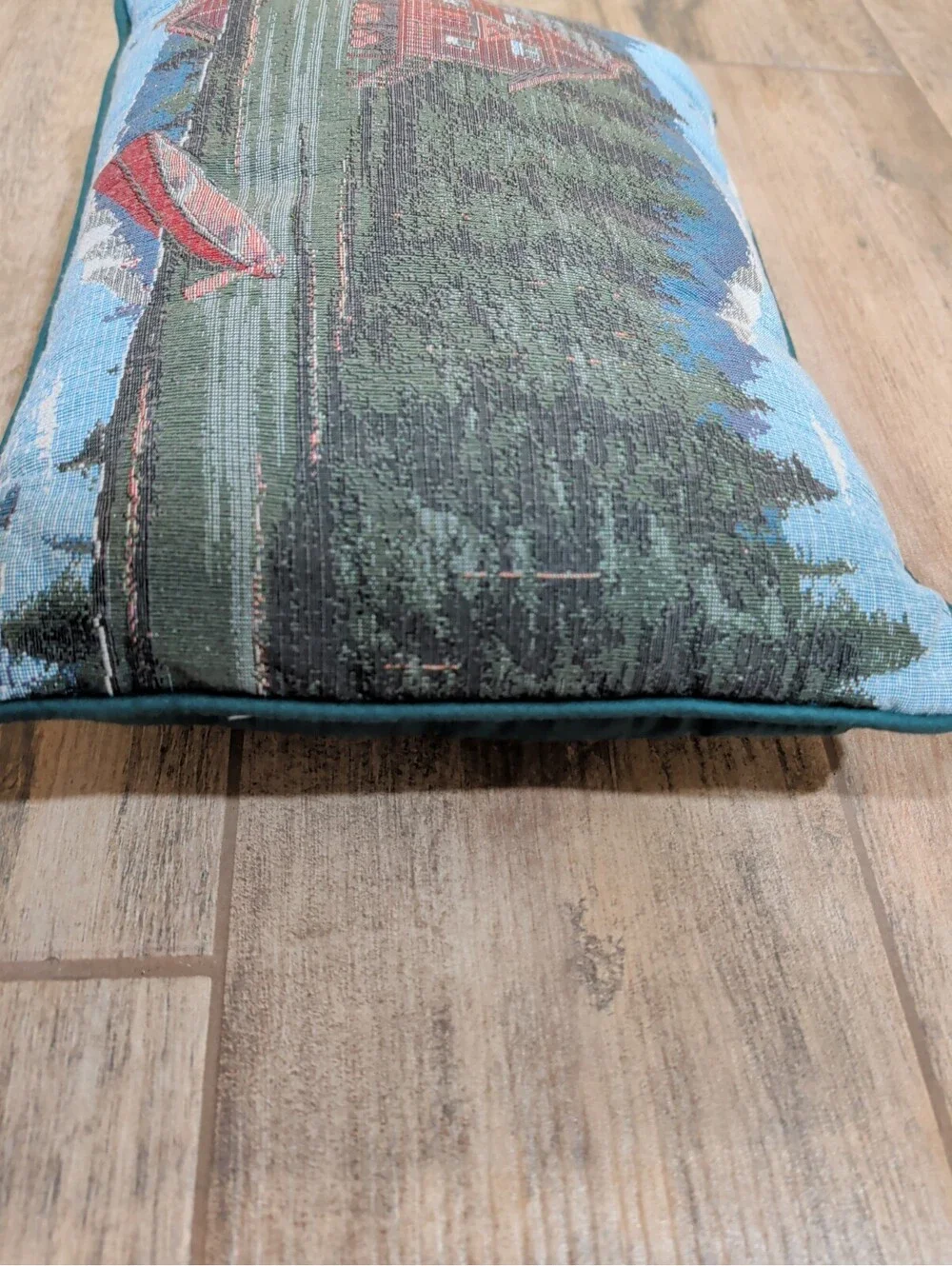 Vintage Woven Tapestry Accent Pillow 15.5